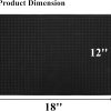 Tebery 2 Pack Black Bar Mat, 18" x 12" Rubber Dish Drying Mat for Countertop, Non Slip Cocktail Service Spill Mats for Bartending, Coffee Bar Mats Accessories for Home Kitchen