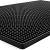 Tebery 2 Pack Black Bar Mat, 18" x 12" Rubber Dish Drying Mat for Countertop, Non Slip Cocktail Service Spill Mats for Bartending, Coffee Bar Mats Accessories for Home Kitchen