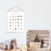 WF10902MAX_2 AWISBI Woodland Animal Tracks Hanging Poster, Woodland Nursery Decor 16x20 Inch, Animal Tracks Canvas Artwork, Forest Nursery Decor, Boy Nursery Wall Decor For Kids