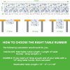 WF11129MAX_4 Blue and White Floral Table Runner 13 × 72 Inch | Monochrome Sketch Flowers Chinoiserie Peony Daisy Decor, Summer Spring Seasonal Kitchen Dining Table Party Ornaments