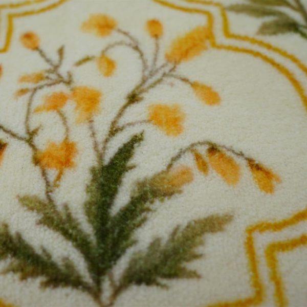 Spring Floral Bathroom Rug 32" x 20" Wild Flowers Bathroom Mat Boho Floral Bath Rug (Rectangular, Yellow)