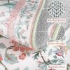 Floral Washable 5x7 Area Rug, Soft Non-Slip Pink Rugs for Girls Bedroom Low Pile Flower Birds Living Room Rug, Non-Shedding Botanical Indoor Carpet for Nursery Playroom Dining Room