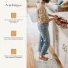 GENIMO Anti Fatigue Kitchen Mats for Floor 2PCS, Standing Rugs,GrayTaupe | 17.3"x47"+17.3"x30", Vintage Boho Cushioned Set, Waterproof, Non slip, Easy-clean for Home, Laundry,Sink, Office, Farmhouse