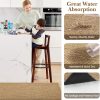 Kitchen Rugs Set of 2, Washable Floor Mats, Khaki 20x32+20x47in
