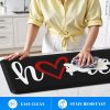 Kitchen Mat Cushioned Anti-Fatigue Rug Non-Slip Ergonomic Comfort Mat | Stain Resistant Kitchen Rugs for Floor, Office, Sink, Laundry, 17.3"x 28" Black