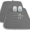 WF11673MAX_1 Kitsure 2 Pack Dish Drying Mat for Kitchen Counter, 20" x 14", Dark Grey | Microfiber, 3-Layer Ultra Absorbent Pad, Machine Washable kitchen mat with a Hanging Hook, Dish Drainer Mat