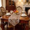 Elegant Luxury Shiny Bronze Velvet Damask Deco Tassels Wedding Party Hotel Restaurant Bed Table Runner Cloth (13inch x 82inch)