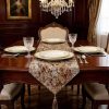 Elegant Luxury Shiny Bronze Velvet Damask Deco Tassels Wedding Party Hotel Restaurant Bed Table Runner Cloth (13inch x 82inch)