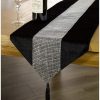 WF11835MAX_1 13inch x 72inch Table Runner with Diamante Strip and Tassels(Black)