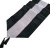 WF11835MAX_2 13inch x 72inch Table Runner with Diamante Strip and Tassels(Black)