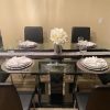 WF11835MAX_4 13inch x 72inch Table Runner with Diamante Strip and Tassels(Black)