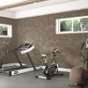 WF12338MAX_3 Dark Brown Concrete Contact Paper Peel and Stick Metallic Industrial Concrete Wallpaper for Bedroom Renter Friendly Textured Cement Look Wallpaper for Living Room Accent Walls 15.8" x 80"