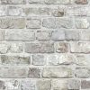 Naphite Brick Wallpaper Peel and Stick Faux Brick Brown Grey 78.7’’ 17.3’’