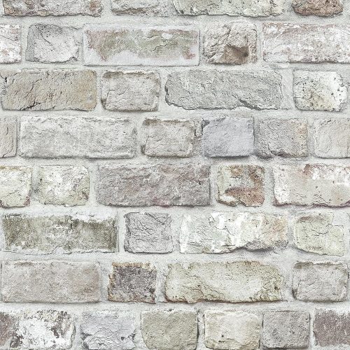 Naphite Brick Wallpaper Peel and Stick Faux Brick Brown Grey 78.7’’ 17.3’’