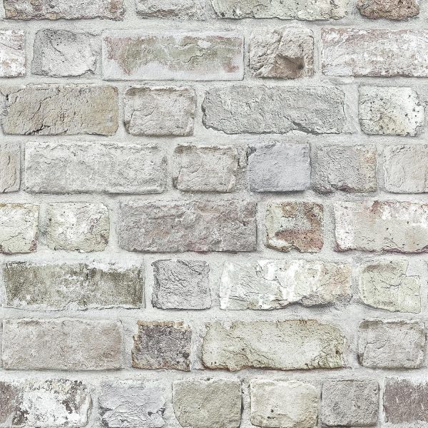 Naphite Brick Wallpaper Peel and Stick Faux Brick Brown Grey 78.7’’ 17.3’’
