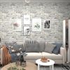 Naphite Brick Wallpaper Peel and Stick Faux Brick Brown Grey 78.7’’ 17.3’’