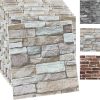 10PCS 3D Wall Panels Peel and Stick Foam 3D Brick Wallpaper Peel and Stick Faux Stone Wall Panel Self-Adhesive Wallpaper (10PCS, Rock Color)