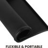 VIVAGLORY Pet Food Mat Grippymat Dog Bowl Mat, 19" L x 12" W, Black