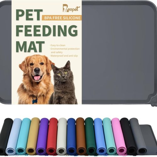 Reopet Silicone Pet Feeding Mat - Waterproof & Non-Slip Dog Cat Placemat
