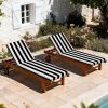 WF12695MAX_2 Only choice Outdoor Chaise Lounge Cushion Set of 2, 75" x 24" Lounge Chair Cushion Water-Resistant & Fade-Resistant for Lawn, Pool, Replacement Seat Cushion for Patio (Black/White Striped)