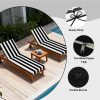 WF12695MAX_4 Only choice Outdoor Chaise Lounge Cushion Set of 2, 75" x 24" Lounge Chair Cushion Water-Resistant & Fade-Resistant for Lawn, Pool, Replacement Seat Cushion for Patio (Black/White Striped)