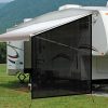 WF12781MAX_1 NAIMORUI RV Awning Side Shade, 9'X7' RV Awning Side Shade Screen, Camper Sunshade Complete Kits Motorhome Trailer UV Blocker, Black