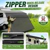 RV Awning Sun Shade Screen with Zipper 8'x16'3'' Fit 17' RV Awning | UV Blocker, Privacy & Airflow, Heavy-duty Breathable Mesh Fabric, Durable Weather Resistant, Fits Standard RV Patio Awnings