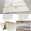 Retractable Wave Sun Shade Cloth 3' x 12' Sun Shade Sail Waterproof Polyester Sunscreen Awning Canopy Wind Protection for Outdoor Patio Yard Terrace Carport Cream