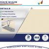 Windscreen4less 4' x 16' Waterproof Retractable Sun Shade Canopy Cover Sliding Wave Shade Sail for Pergola Patio Deck Yard Gazebo Outdoor (Beige)