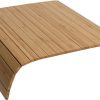 GEHE Sofa Arm Tray Table - Flexible/Foldable Couch Arm Table Perfect for Drink & Snacks Great Armrest Tray (16.5" L x 13.25" W x 0.35" H, Natural Bamboo)