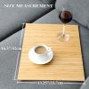 GEHE Sofa Arm Tray Table - Flexible/Foldable Couch Arm Table Perfect for Drink & Snacks Great Armrest Tray (16.5" L x 13.25" W x 0.35" H, Natural Bamboo)