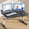 Laptop Lap Desk for Bed, SAIJI X-Large Adjustable Laptop Table | XXL-Extra Large, Foldable Laptop Stand for Bed, with Storage Drawer & Bookstand, for Eating, Working, Gaming, Drawing