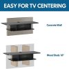 WF1761MAX_3 FITUEYES Black Floating TV Stand for TVs up to 55 Inch | Media Shelf Under TV,Open Storage,Cable Management,Small Wall Mounted Entertainment Center,For Living Room,Bedroom