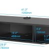 WF1761MAX_4 FITUEYES Black Floating TV Stand for TVs up to 55 Inch | Media Shelf Under TV,Open Storage,Cable Management,Small Wall Mounted Entertainment Center,For Living Room,Bedroom