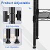 WF1794MAX_4 FDW | 5-Tier Wire Shelf | 17" x 12" x 48" | Black | Storage Shelves with Adjustable Racks, Holds upto 750 lbs | Rust-Resistant, No-Tool Assembly | For Home, Garage