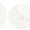 WF2374MAX_1 Creative Co-Op Handmade White Coral Shaped Paper & Metal Wall Décor (Set of 3 Sizes)