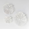 WF2374MAX_3 Creative Co-Op Handmade White Coral Shaped Paper & Metal Wall Décor (Set of 3 Sizes)