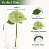WF2421MAX_3 3 Pcs Green Hydrangea Artificial Flowers Realistic Real Touch Latex Flower | Faux Hydrangeas Decor for Wedding Table Centerpieces Home Party Outdoor Arrangements Vase
