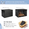 WF2536MAX_3 Explore Land Dog Crate Cover Heavy Duty Polyester Pet Kennel Sunshade Universal Fit for 24 inches Wire Cage (Black)