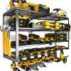 WF2654MAX_1 YYR 4 Layer Power Tool Organizer Wall Mount, Cordless Drill Hanger Storage Rack, Battery Tools Holder with Charging Station Shelf for Garage Organization, Workshop, Pegboard, Shed - 32 Inch 8 Slots