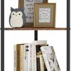 WF2883MAX_1 Homhedy 6-Tier Arched Corner Shelf Stand, Wall Corner Bookshelf