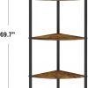 WF2883MAX_3 Homhedy 6-Tier Arched Corner Shelf Stand, Wall Corner Bookshelf
