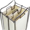 Simple Houseware 2-Bag Heavy Duty Laundry Sorter Rolling Cart, Chrome