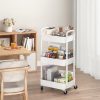 WF3530MAX_3 Sywhitta 3-Tier Plastic Rolling Utility Cart with Wheels for Storage,White | Multi-Functional Storage Trolley, for Office, Living Room, Kitchen, Bathroom,Movable Organizer,Space-Saving,Easy to assemble