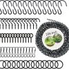 YINGFENG 236 Inch Black Metal Hanging Chains and Hanging Basket Hooks Set for Bird Feeders, Birdbaths, Planters, Grow Lights, Lanterns, Wind Chime and Ornaments, Eye Screws, Chain Hooks DIY