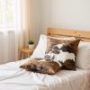 WF3862MAX_3 TOMWISH Pack of 2 Christmas Cowhide Printing Western 18x18 Pillow Cover | Throw Pillow Covers Decorative Throw Pillows Cushion Covers for Home Living Room Sofa Bedroom Decor