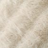 Volcanics Set of 2 Thick Plush Faux Wool Beige Throw Pillow Covers 18x18