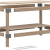 HEAVYWEIGHT DIY Workbench Hardware Kit, 24 in W x 48 in D, 500 lb Capacity, Easy 90 Cuts, Lumber Not Included, Gray Plastic Brackets