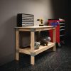 HEAVYWEIGHT DIY Workbench Hardware Kit, 24 in W x 48 in D, 500 lb Capacity, Easy 90 Cuts, Lumber Not Included, Gray Plastic Brackets