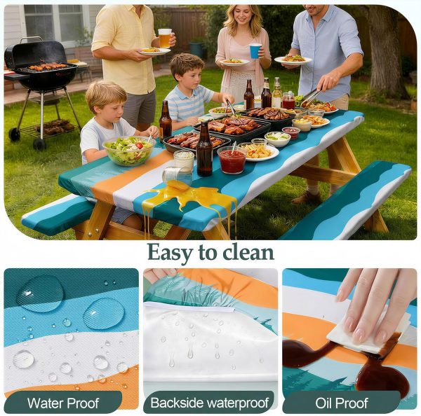 Play Tailor Picnic Table Cover Bench Covers Camping Essentials Tablecloth